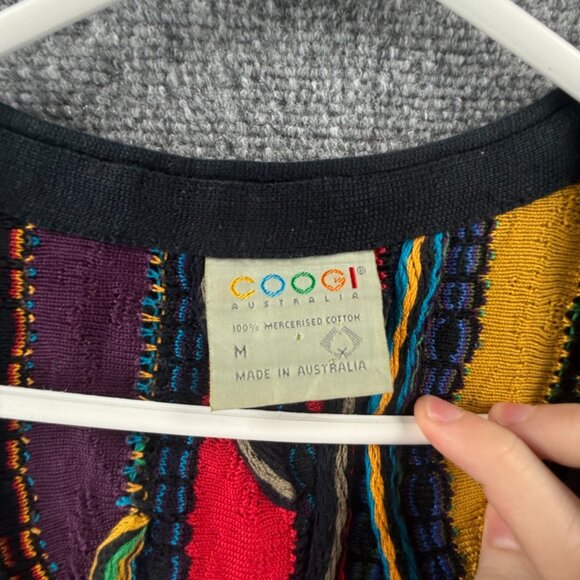 Coogi Medium Cotton Colorful Australia Knit Sweater Vest Sleeveless 3D ** - Picture 10 of 16